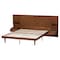 Baxton Studio Graham Mid-Century Ash Walnut Finished Wood Queen Size Platform Bed with Built-In Nightstands 226-12893-ZORO - alternate 4